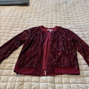 Sequin Burgundy Jacket
